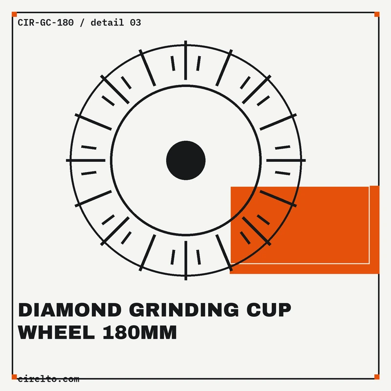 diamond grinding cup wheel 180mm, grinding & polishing, view 3, thumbnail 3