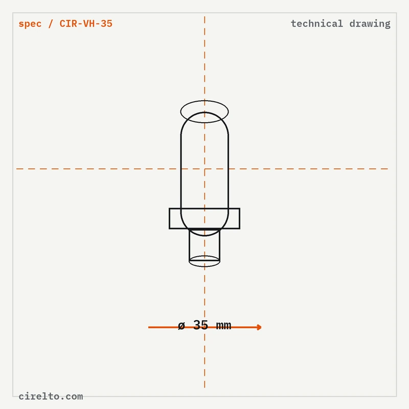 concrete vibrator head 35mm, vibration & compaction, view 2, thumbnail 2