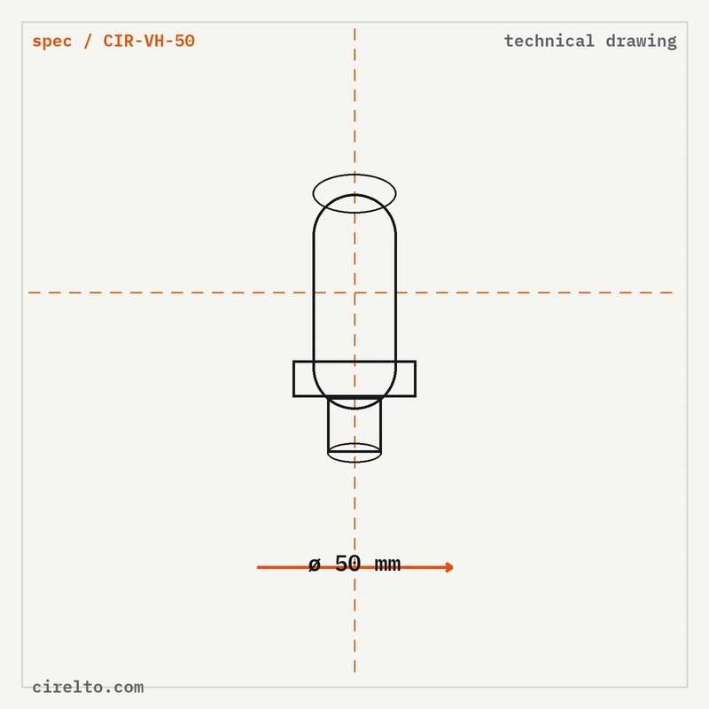 concrete vibrator head 50mm, vibration & compaction, view 2, thumbnail 2