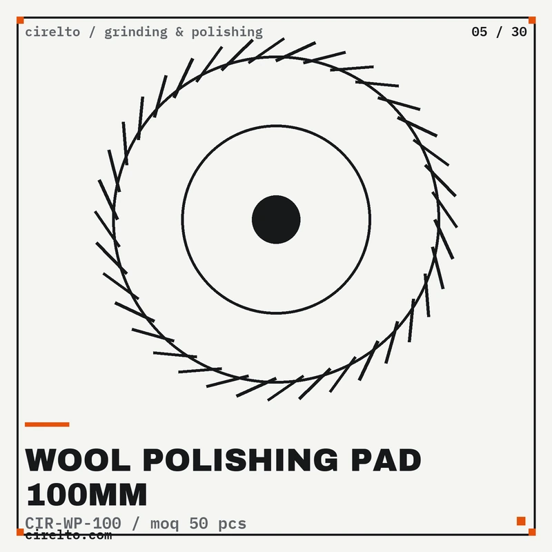 Wool Polishing Pad 100mm, Grinding & Polishing wholesale supply