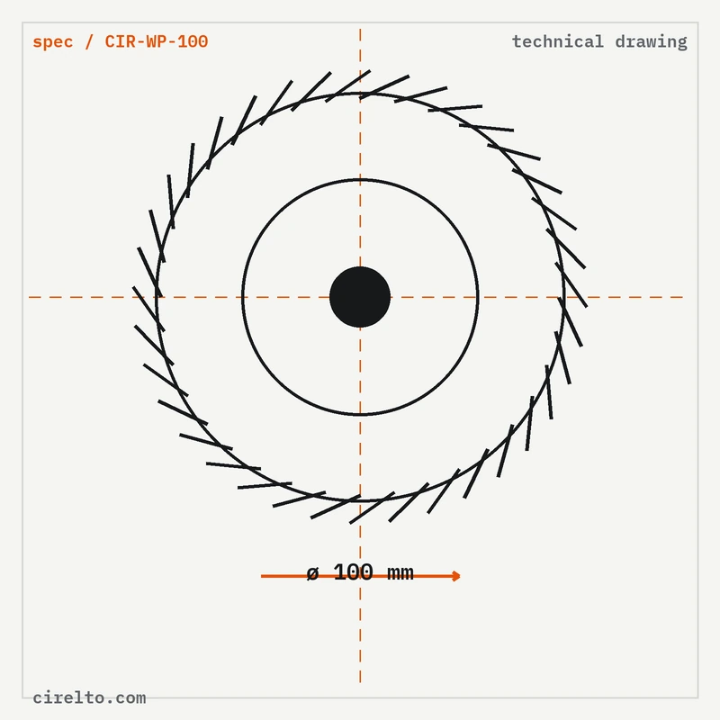 wool polishing pad 100mm, grinding & polishing, view 2, thumbnail 2